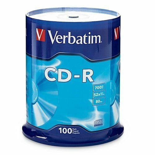 Verbatim CD-R 700 MB / 80 minute discs — 100 pack