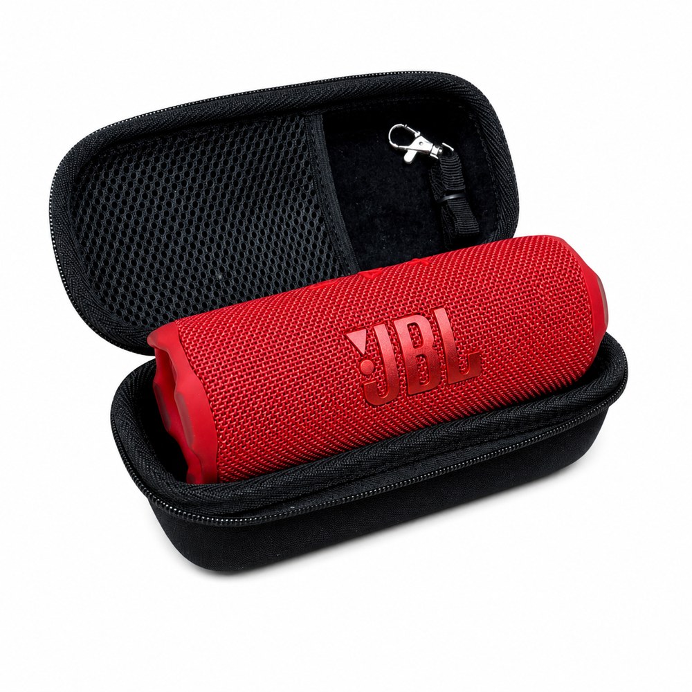 JBL Flip 7 with Winguard protective travel case — Red